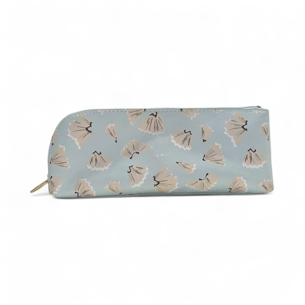 kate spade Blue Floral Pencil Case one callout inside. Can be cleaned.